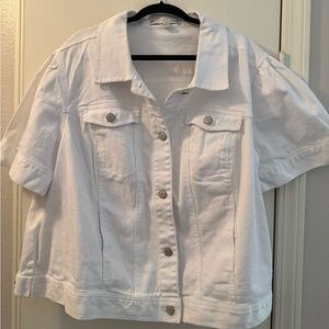 Cato 26/28 Short Sleeve White Denim Jacket